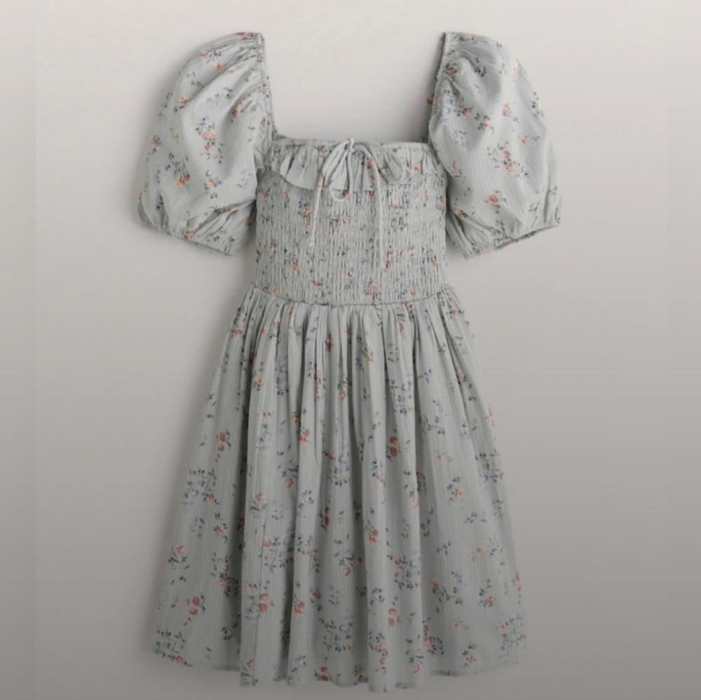 Abercrombie & Fitch Floral Mini Dress - Light Blue